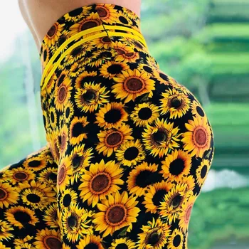 

Ogilvy Mather Fitness Leggings Women Sunflowe Print Push Up Elastic Workout Adventure Time Leggins High Waist Bodybuilding Pants