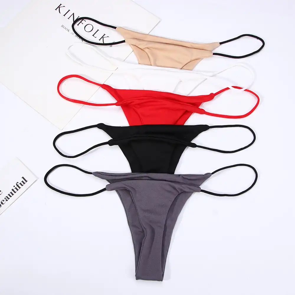 Women Super Micro Bikini Thongs G String Exotic Swim Bottoms Tanga Ladies Girls Cotton Panties