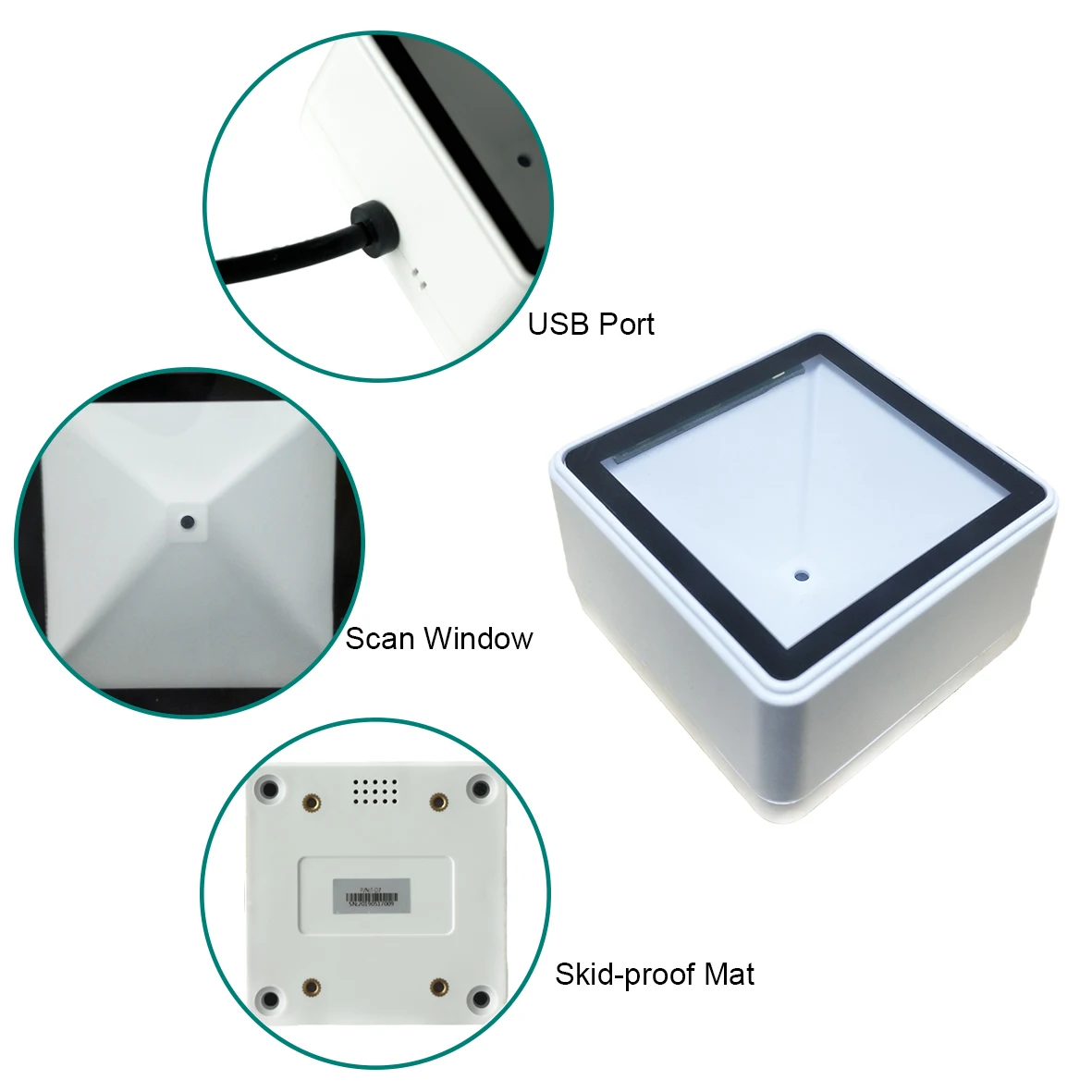 TEKLEAD USB Barcode Scanner 2D MIni QR Code Reader Automatic Scan Module for Mobile Payment Self-service Cinema Ticket Machine