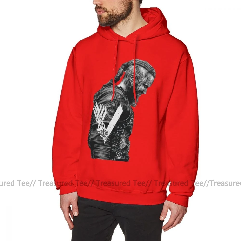 Ragnar Lothbrok Толстовка KING RAGNAR LOTHBROK Толстовка Vikings уличная Мужская толстовка длинная стильная толстовка с капюшоном - Цвет: Red