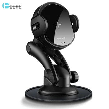 

DCAE 15W Wireless Car Charger Mount USB C Automatic 10W Qi Fast Charging Holder for iPhone XS XR X 8 11 Samsung S10 S9 Note 10 9