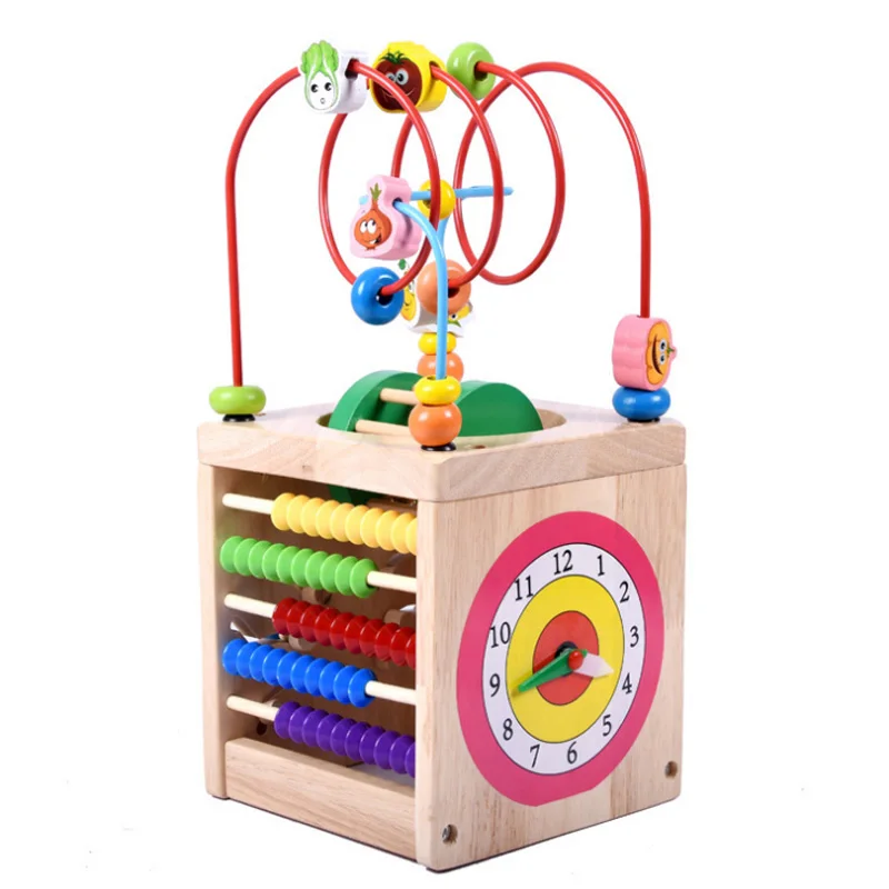 

Hot New Wooden Toy Multifunctional Learning Toy Children Kids Baby Colorful Wooden Around Beads Educational Mathematics Toy D122