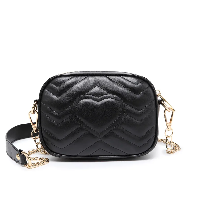 

2019 New Style Heart Embroidered Elegant Bag Practical Versatile Women's Square Sling Bag Fashion Cross-body WOMEN'S Bag a Gener