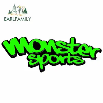 

EARLFAMILY 13cm x 4.9cm for Monster Sports Car Stickers Vinyl Sun Protection Graffiti Decals Waterproof 3D Vinyl Car Wrap