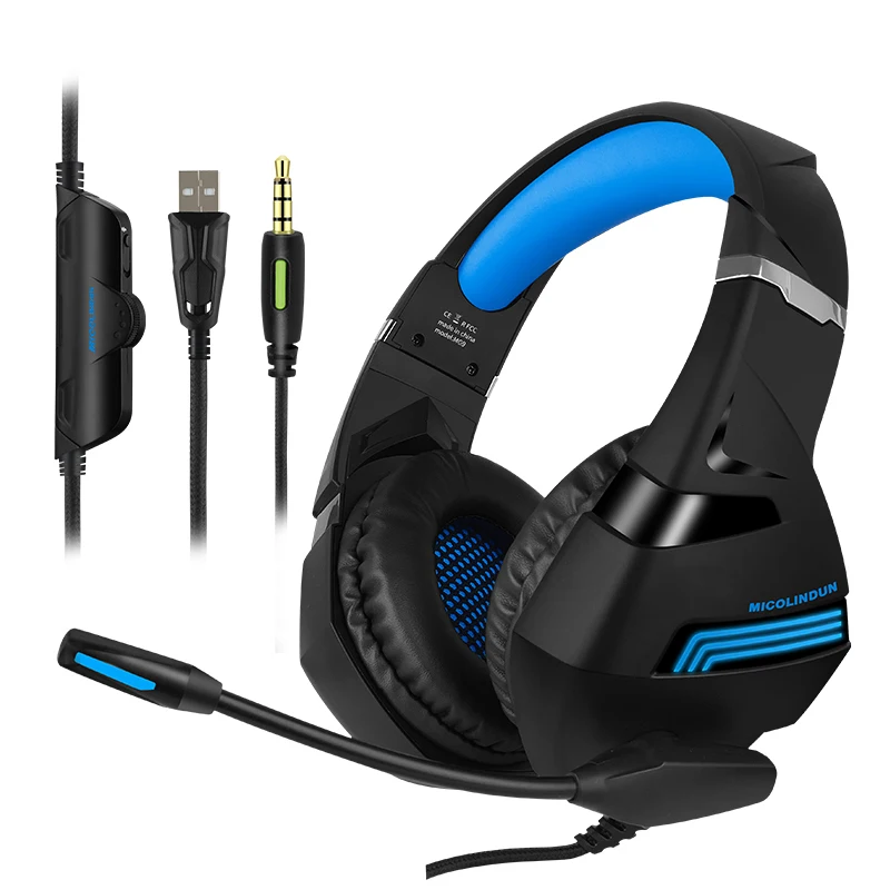 Black A2 профессиональный игровой конкурентоспособный светодиодный светильник наушники Проводная гарнитура наушники компьютерные esports PS4 наушники с микрофоном - Цвет: Black