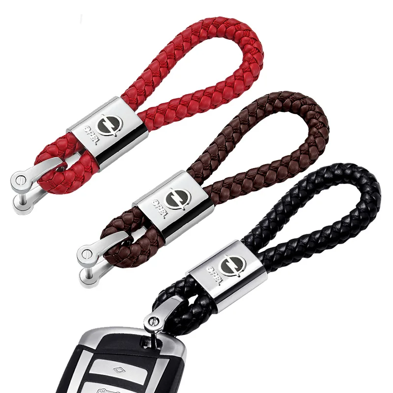 

Leather Zinc Alloy Car Key Rings Keychain Key Chain With Logo For Opel Insignia Astra Crosa Vectra Omega Zafira Car Accessories