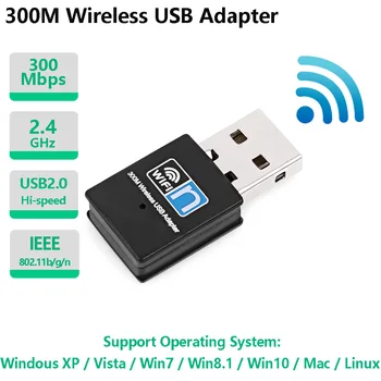 

Mini USB Wifi 300M WiFi adapter Wireless wifi dongle Network Card 802.11 n/g/b wi fi LAN Adapter RTL8192 Chip