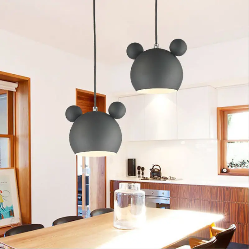 Nordic Wall Lamp Aluminum Mickey Sconce for Children Bedroom lights Modern Indoor Wall Light Fixtures E27 Creative Luminaire led wall lamp,wall sconces light,wall lamp