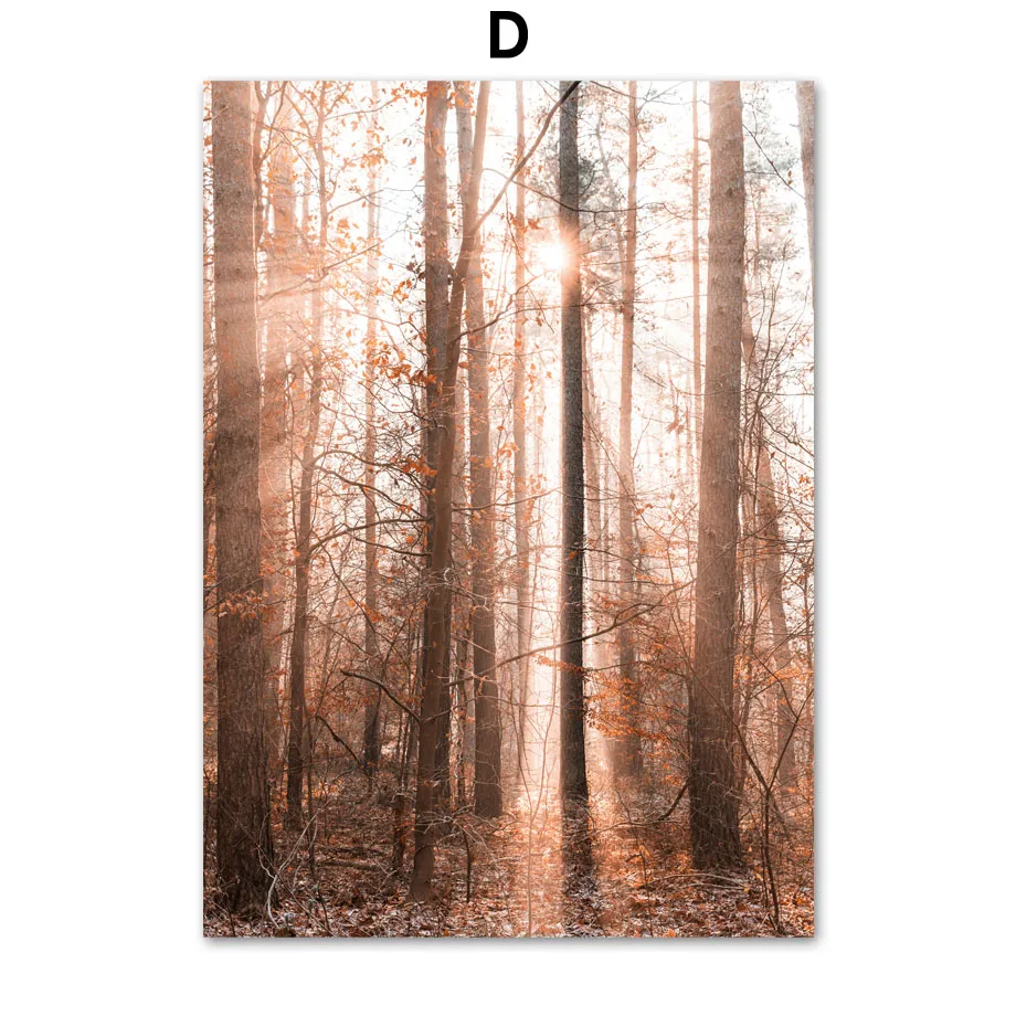 Autumn-Forest-Leaves-Lake-Waterfall-Deer-Wall-Art-Canvas-Painting-Nordic-Posters-And-Prints-Wall-Pictures (6)