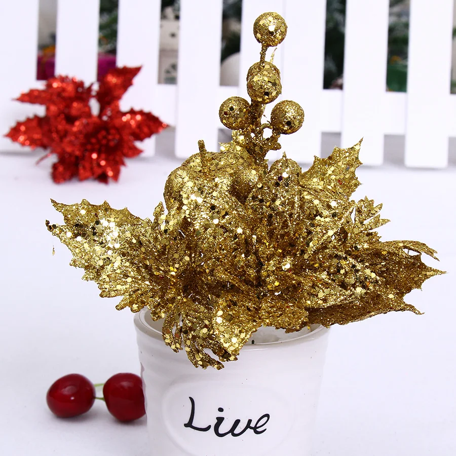 

Christmas tree ornaments 21x14cm pine cones Christmas cuttings leaves vines garland decoration 25g