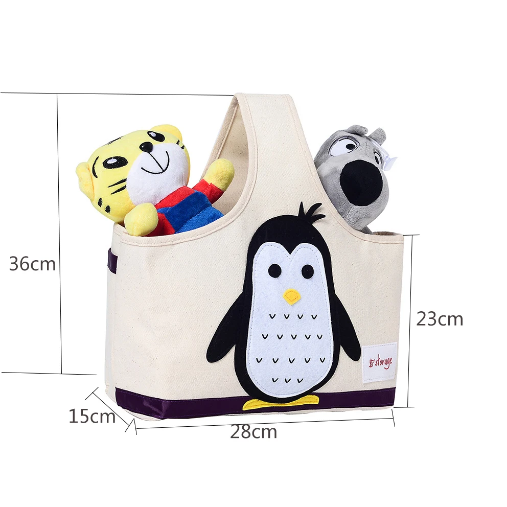 Cute Cartoon Storage Basket Folding Travel Bag Baby Shower Diapers Caddy Storage Box For Toys Organizer Basket For Nursery - Цвет: 6
