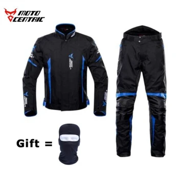 

MOTOCENTRIC Motorcycle Jacket + Pants Suit Waterproof Coldproof Moto Jacket Riding Motorbike Jacket Men Motorcycle Protection#