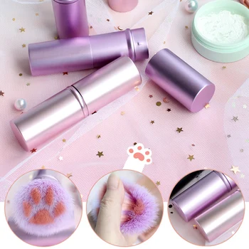

Hot Beauty Handmade Powder Foundation Telescopic Makeup Brush Portable Cat Claw Shape t6