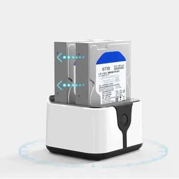 

USB 3.0 to SATA External Hard Drive Docking Station for 2.5/3.5 Support 2 x 6TB C90F
