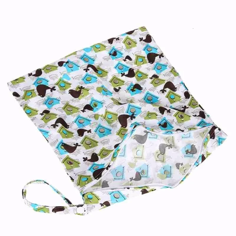 Детские Пеленки сумки Wetbag один карман изменение влажной мешок водонепроницаемый детский тканевый подгузник Органайзер сумка подвесная коляска сумка для хранения