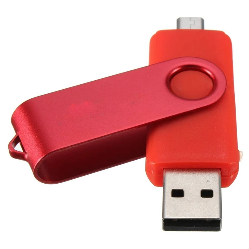 2 шт USB мини-карта памяти 32 ГБ USB 2,0 флэш-накопитель OTG для удобного ПК, желтый и красный