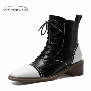 

Winter Genuine Leather boots Women Ankle Boots Comfortable quality soft Shoes Brand Designer Handmade 2020 black brown boots