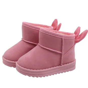 

New Kids Snow Boots Children Boys Winter Warm Children Shoes Non-slip Flat Round Toe Girls Baby Lovely Boot