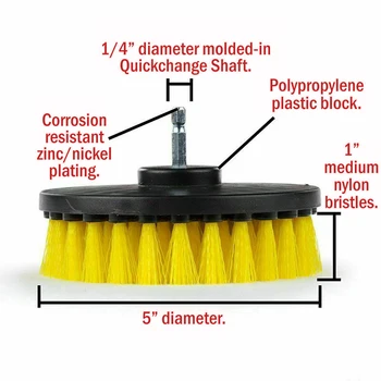 

5 Electric Drill Brush Home Cleaning Glass Carpet Furniture Drilling Attachment