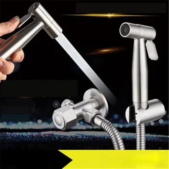 

Handheld Toilet Bidet Faucet Sprayer Stainless Steel Bathroom Hand Bidet Spraye Set Toilet Self Cleaning Shower Head for Home