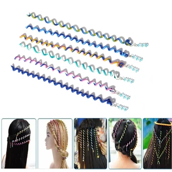

12pcs/set Children's hair ornaments, Girls Hair weaver, Color girls' curly hair tools, hair ornaments, headwear