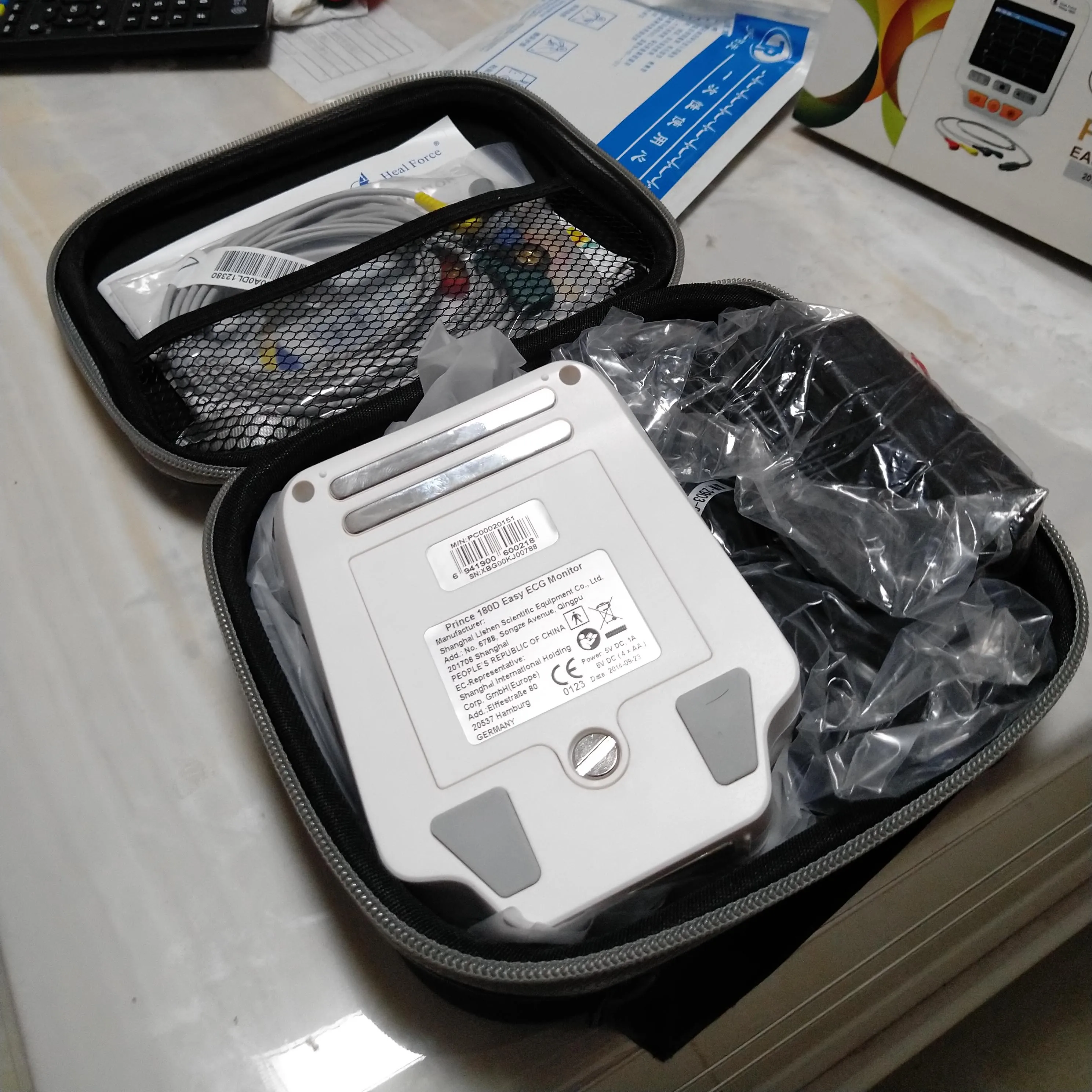Heart ECG Monitor Heal Force Prince 180D Portable Household Electrodes ECG Cable Continuous Measuring