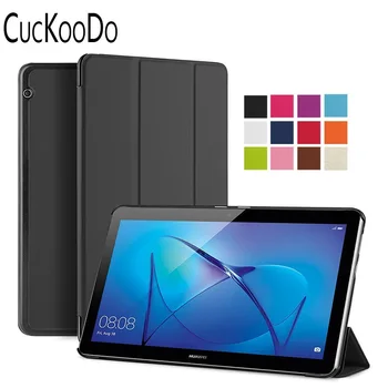 

CucKooDo Slim-Fit Leather Smart Stand Back Magnetic Cover with Auto Wake & Sleep For HUAWEI MediaPad T3 10.0 inch Tablet