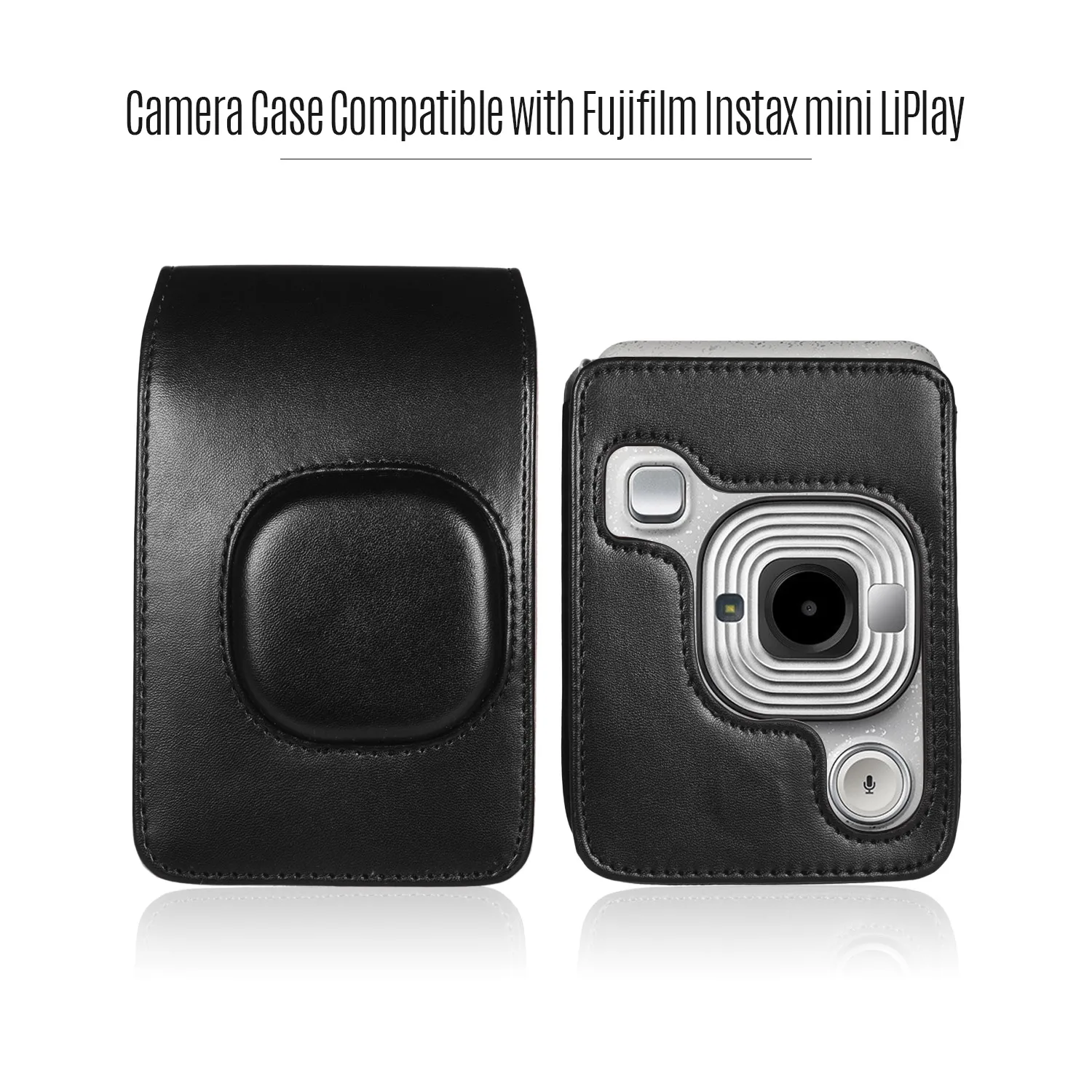 Retro Soft Mini Camera Case Bag PU Leather Cover with Shoulder Strap For Fujifilm Instax Mini LiPlay Instant Camera Case