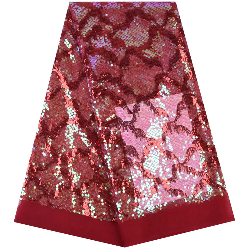 

African Luxury Sequined Style French Mesh Lace Fabric Gorgeous Nigerian Embroidery Fabrics Bride Materials For Wedding F1727