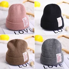Warm Kids Winter Hats for Children Knitted Cap Solid Color Soft Crochet Boys Girls Beanie Hat Warm Kids Winter Hats for Children Knitted Cap Solid Color Soft Crochet Boys Girls Beanie Hat