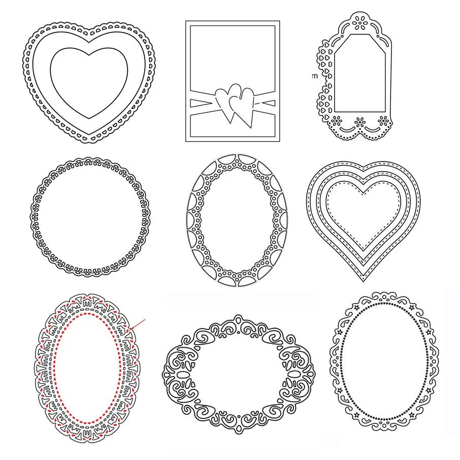 

Basic Border Frame Metal Cutting Dies for DIY Scrapbooking Photo Album Decorative Embossing Paper Card Crafts Die Cut