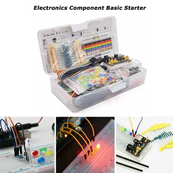 

830 Breadboard Cable Resistor Electronics Component Starter Kit Fits For Arduino