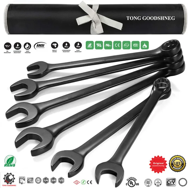 YIPON Ratcheting Wrench Set with Open End and Box End Metric Wrench Set Combination Chrome Vanadium Steel with Tool Roll Bag 6Pcs YIPON Ratcheting Wrench Set with Open End and Box End Metric Wrench Set Combination Chrome Vanadium Steel with Tool Roll Bag 6Pcs