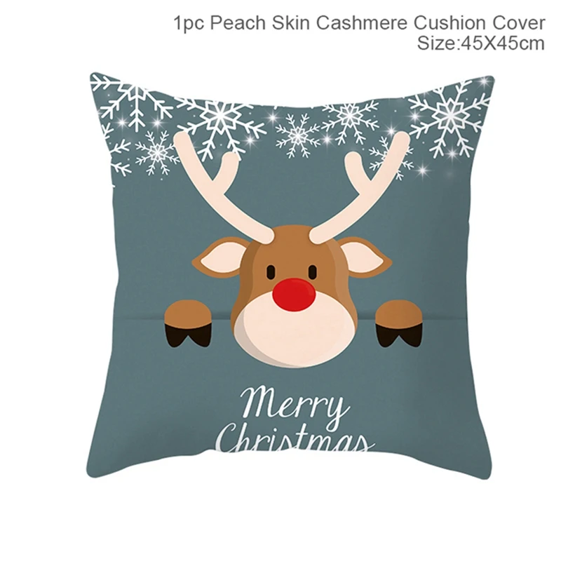 HUIRAN Merry Christmas Санта Клаус Лось снеговик мультфильм чехол для подушки рождественские украшения для дома Рождественский Декор подарок год - Цвет: Cushion Cover 4