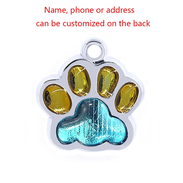 Anti-Lost Pet Dogs ID Tags Personalized ID Tel Cat Pet Supplies Dog Collar Accessories Dog Tag Stainless Steel Candy Colors E