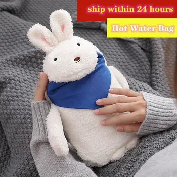 

Hot Water Bottle Cover Explosion-proof Plush Fabrics Warm Water Bag Removable Washable Hot Water Bottle Covers Cartoon