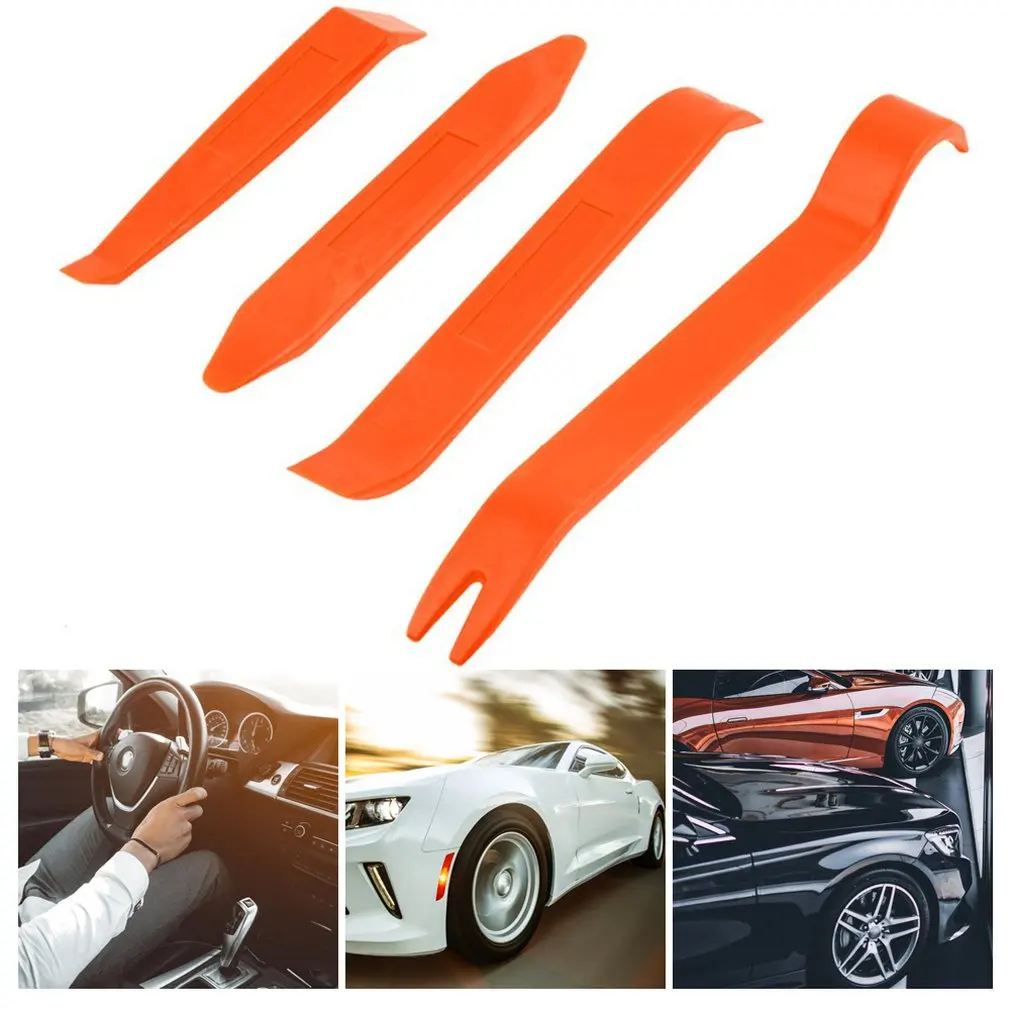 

Auto Car Radio Panel Door Clip Panel Trim Dash Audio Removal Installer Pry Repair Tool set 4pcs Portable Practical Accessories
