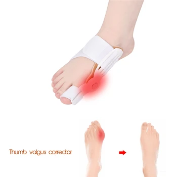 

2Pcs Hallux Valgus Corrector Orthopedic Products Toe Separator Orthotics Pedicure Tool Foot Adjust Straightener Health Feet Care