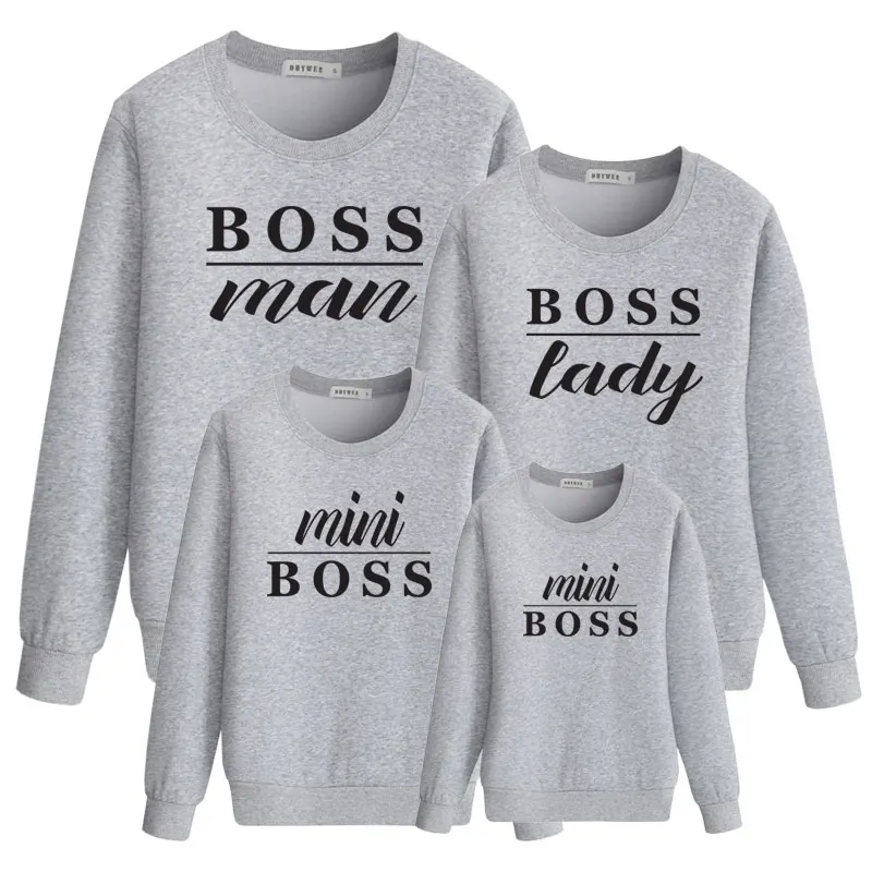 Boss lady mini/Одинаковая одежда для всей семьи новые наряды с капюшоном для мамы, мамы, папы, мамы и дочки - Цвет: color 6