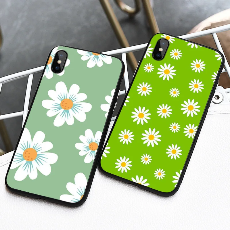 Твердый чехол с цветочным рисунком 12 13 Mini 11 Pro Max для телефона Iphone SE 2020 7 8 Plus XS XR X 5 6S