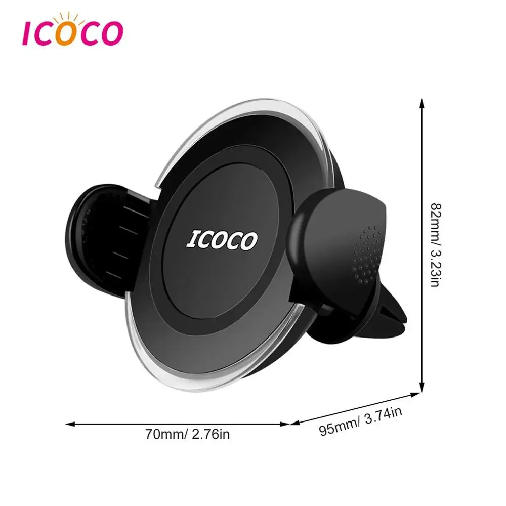 ICOCO Универсальный ультра-компактный телефон легко одним касанием Беспроводной автомобильный держатель для зарядного устройства держатель для телефона крепление на приборную панель