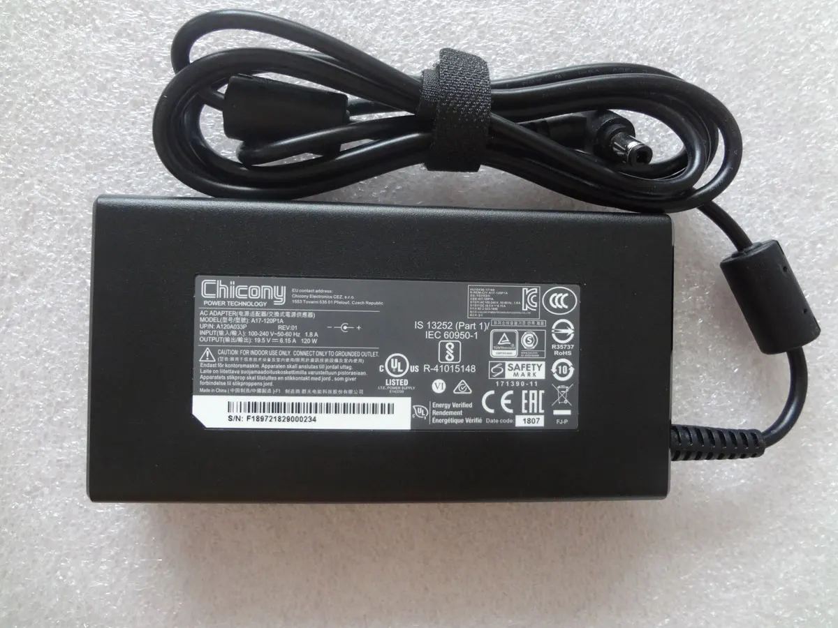 Новинка Chicony 19 5 в 120 А Вт фотоадаптер для MSI GV62 7RC-224UK оригинальное тонкое зарядное