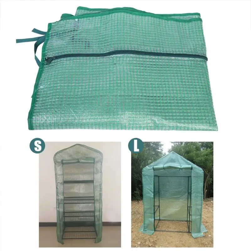 PVC Plastic Portable Waterproof Anti-UV Garden Green House Warm Greenhouse Flower Plants Gardening Outdoor Green S/L