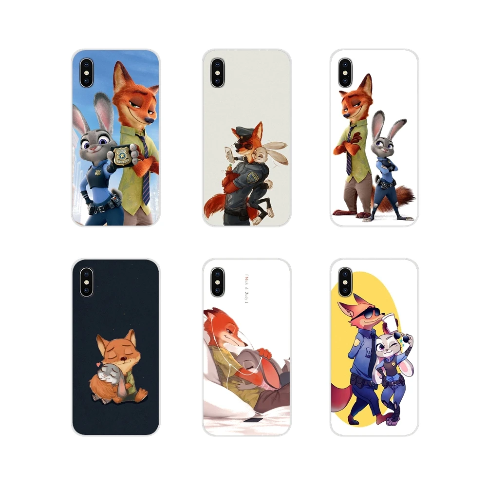 Nick Wilde and Judy Hopps Zootopia для LG G3 G4 Mini G5 G6 G7 Q6 Q7 Q8 Q9 V10 V20 V30 X Power 2 3 K10 K4 K8 2017 мягкий чехол |
