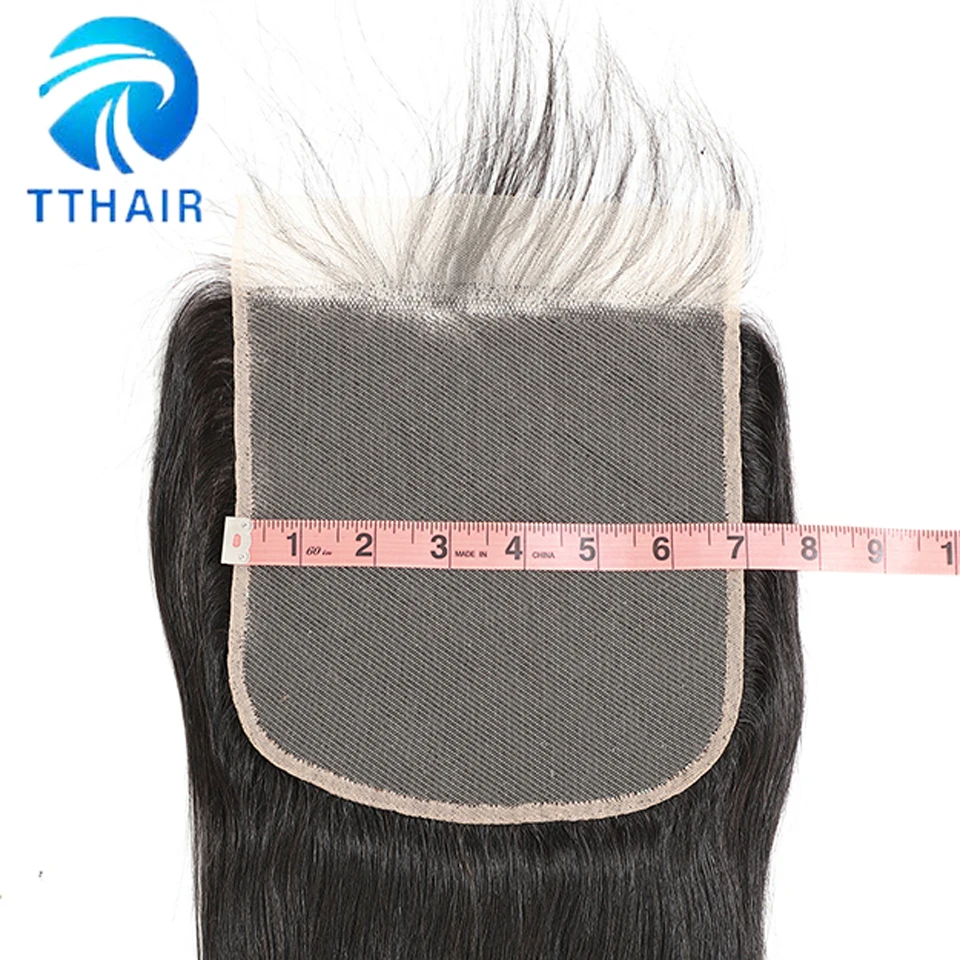 TTHAIR 7x7 синтетическое закрытие шнурка прямые волосы Remy бразильские человеческие волосы закрытие с Детские волосы швейцарская шнуровка