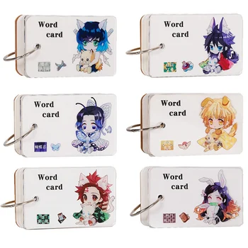 

Anime Demon Slayer: Kimetsu No Yaiba Kamado Nezuko Hashibira Inosuke Acrylic Word Card Keychain Pendant Notepads Stationery