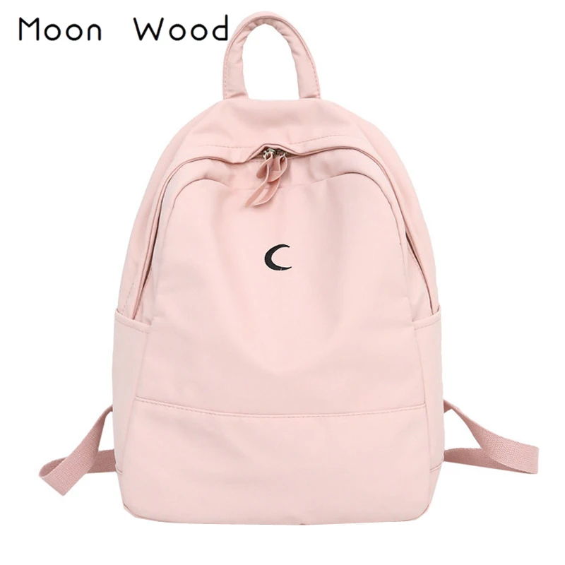 Женский Повседневный холщовый рюкзак Moon Wood школьный конфетных цветов с принтом