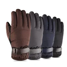 Зимние теплые уличные лыжные перчатки из хлопка с сенсорным экраном, ветрозащитные перчатки унисекс для езды на мотоцикле, водонепроницаемые перчатки