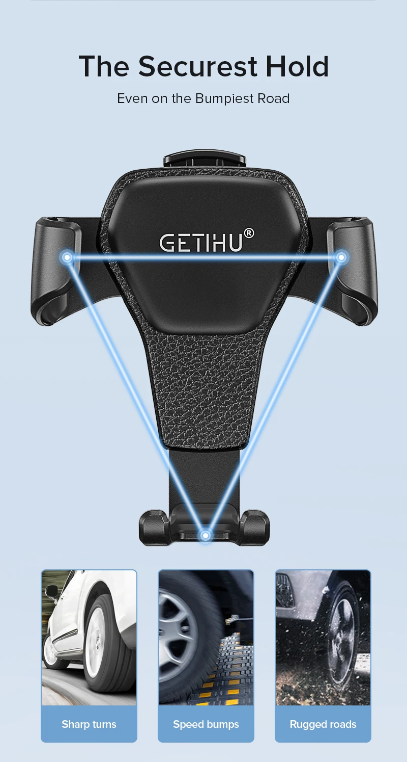 GETIHU Gravity Phone Holder In Car Air Vent Clip Mount Stand GPS Telefon Support For iPhone 12 11 7 Xiaomi Mi Samsung Huawei LG iphone holder for car