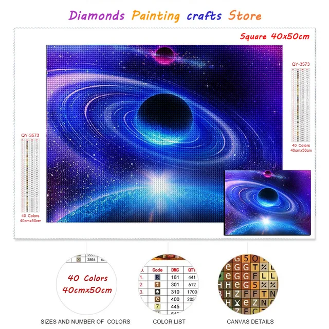 New AB Diamond Painting Universe Planet Full Square/Round Diamont Embroidery Sky Landscape Mosaic Galaxy Cross Stitch Home Decor H41-8